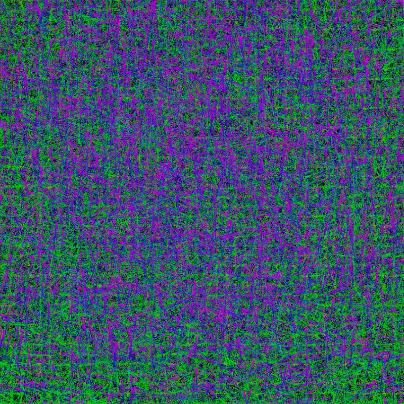 Computer generated green purple colourfield