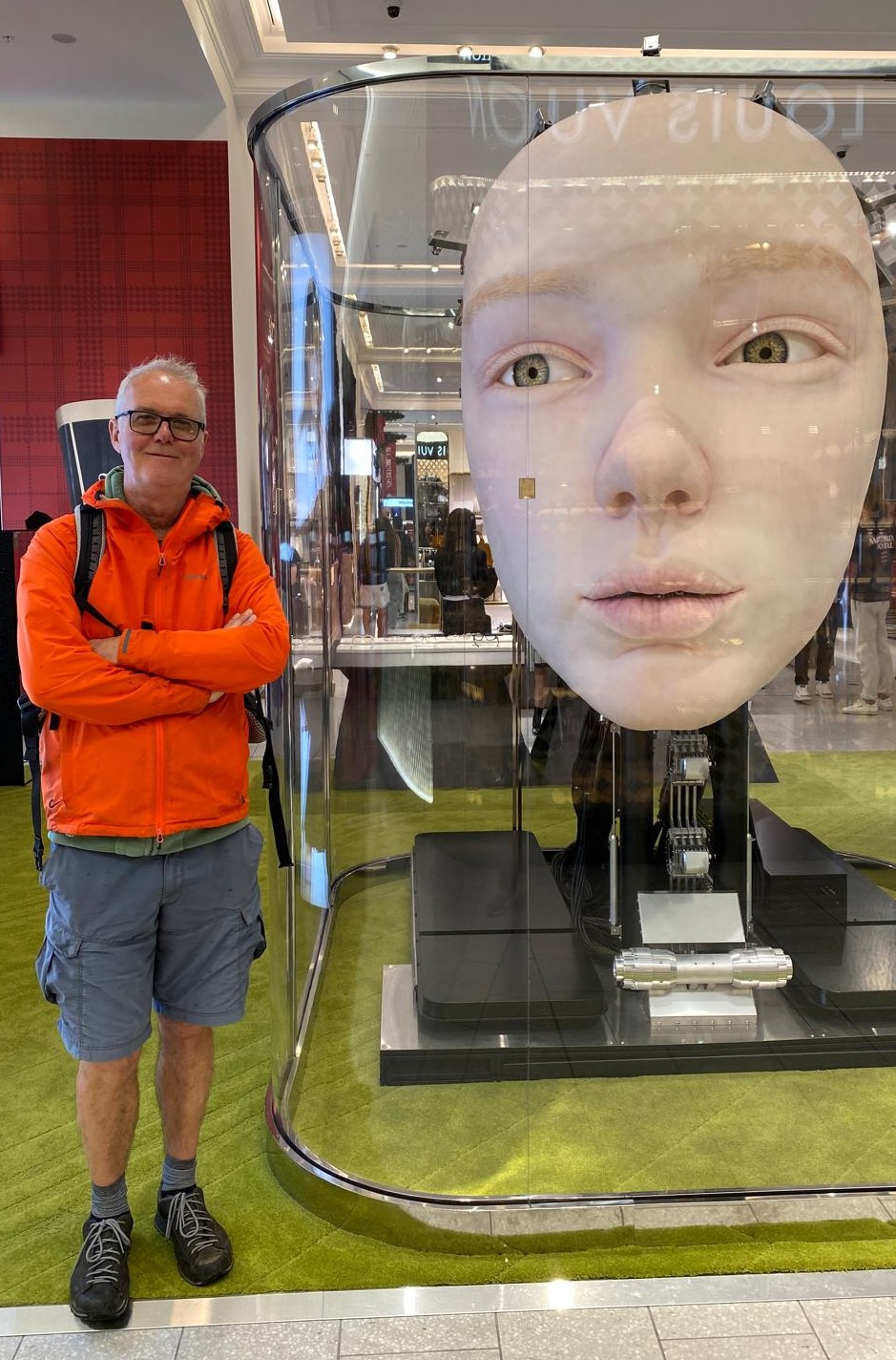 Portrait with large robot