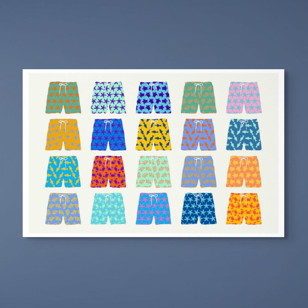 tropical swim shorts