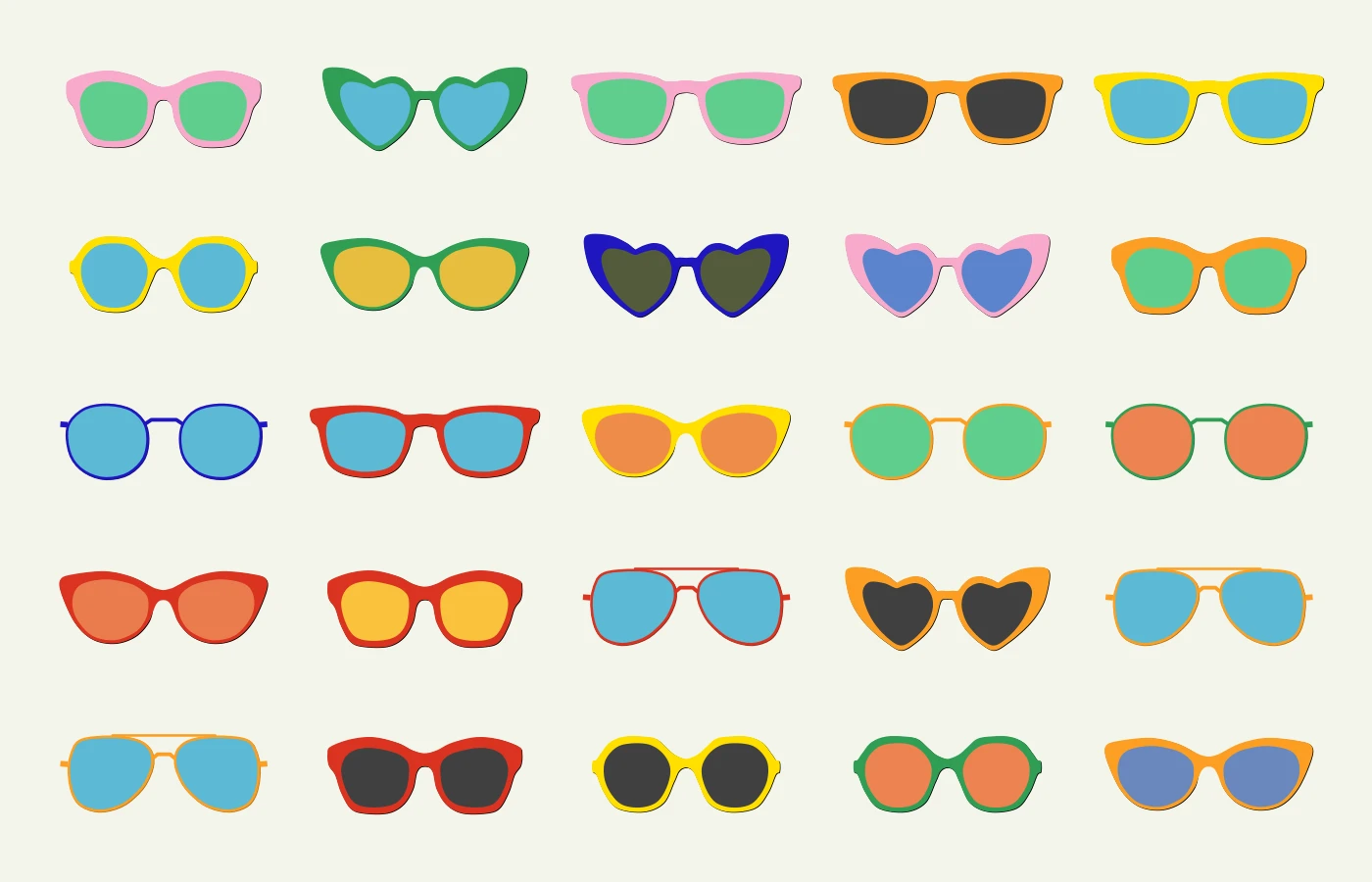 Five Styles of Sunglasses