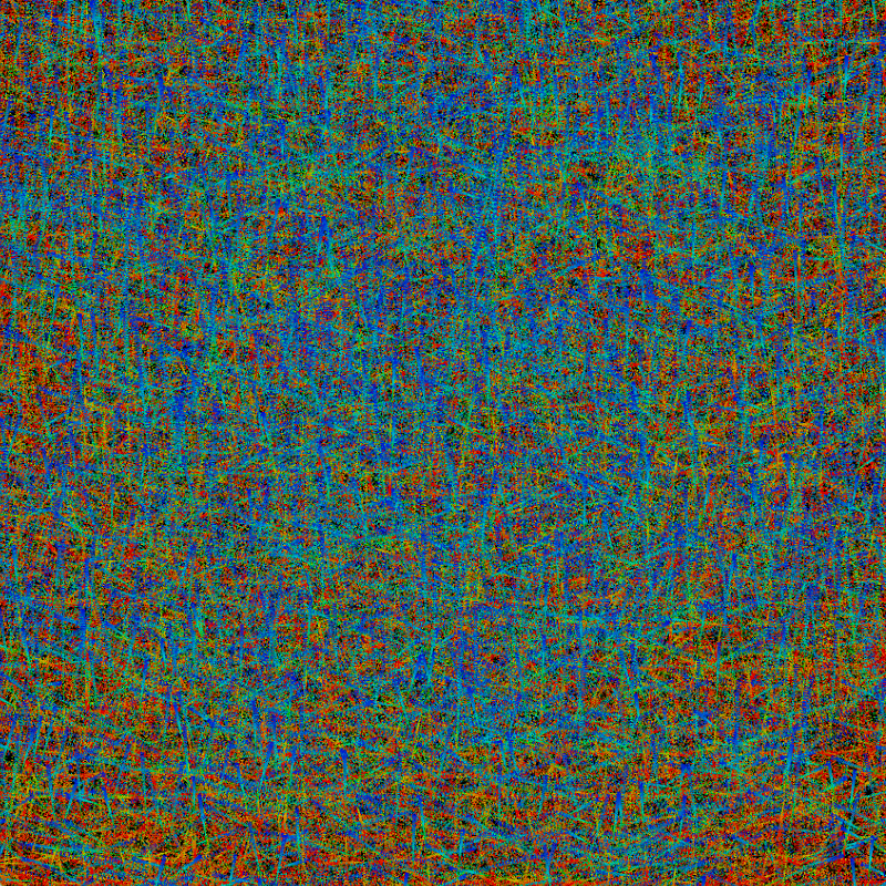 Computer generated rust blue turquoise colourfield