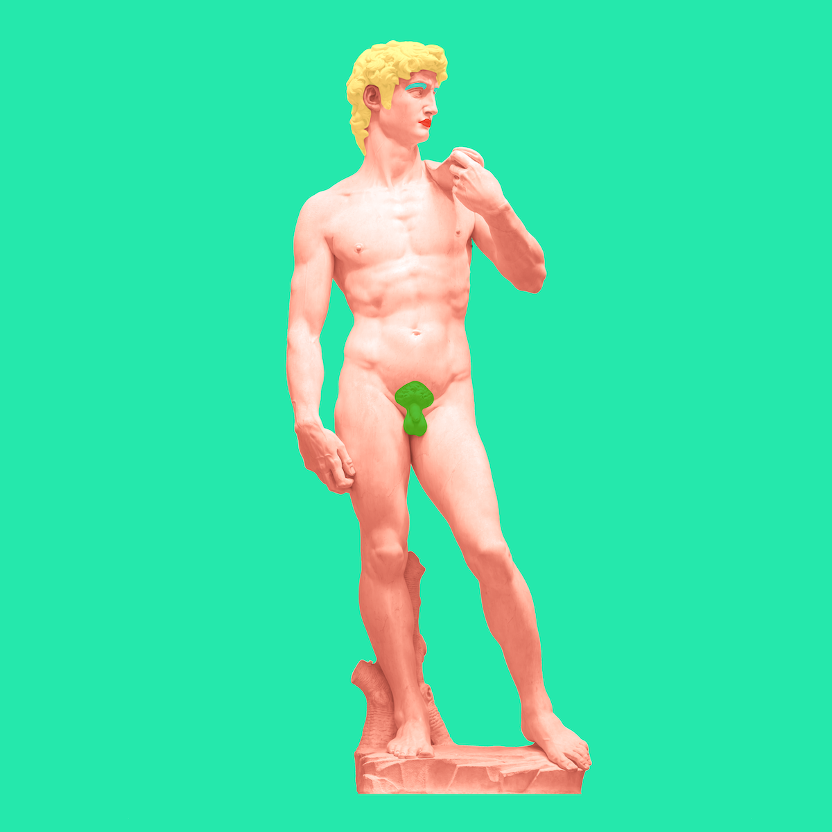 David with Green Background