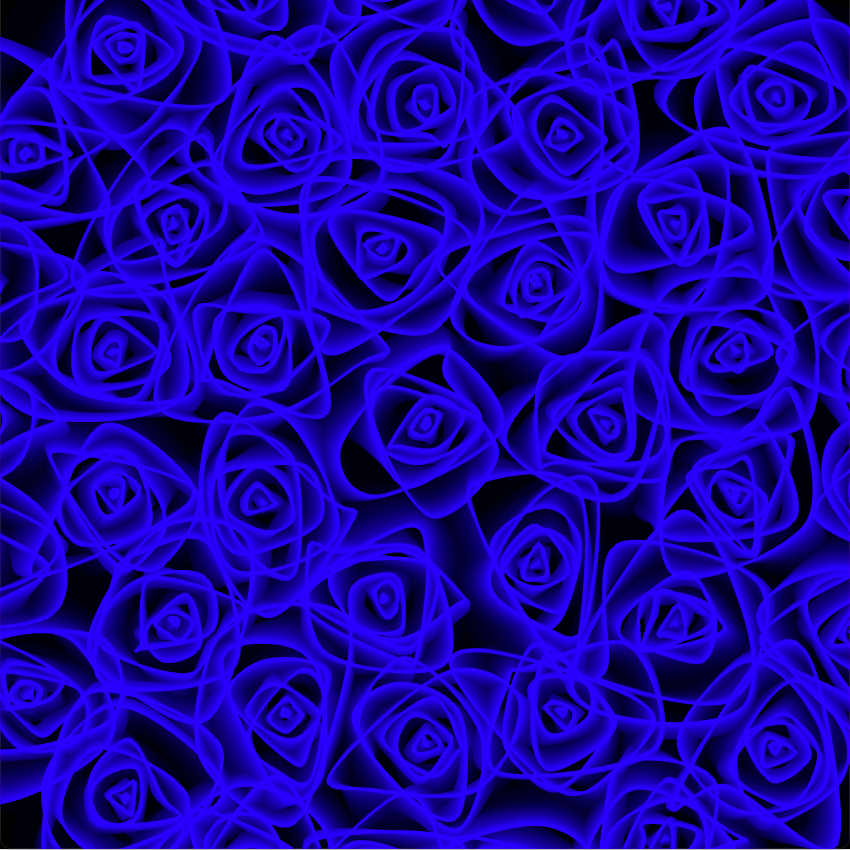 Computer generated blue roses