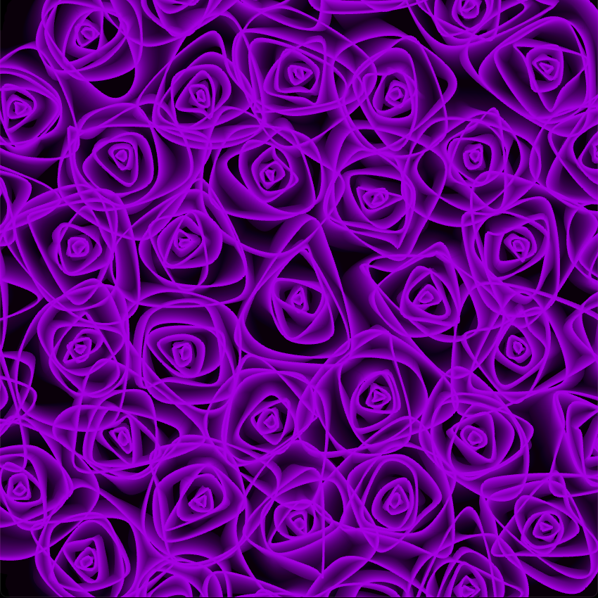 Computer generated purple roses