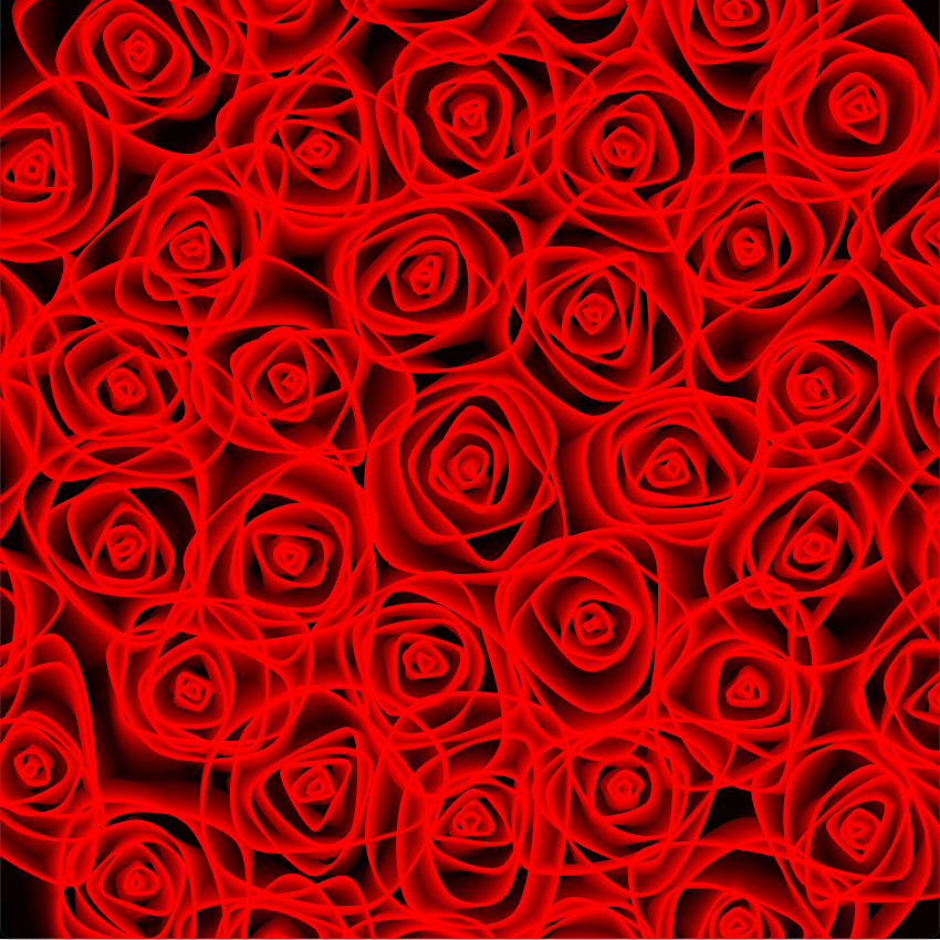 Computer generated red roses