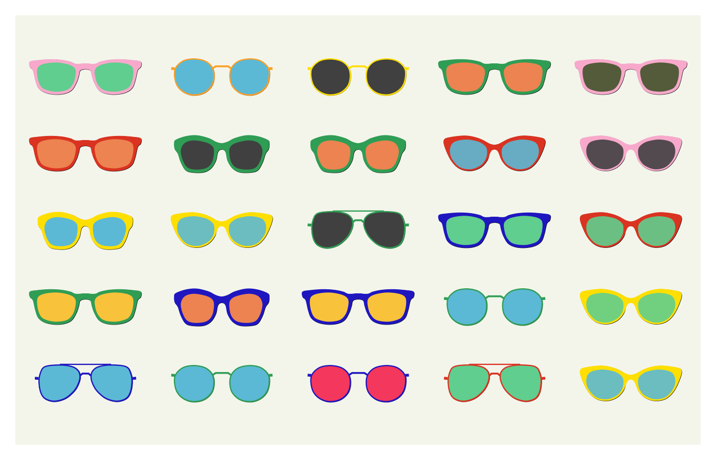 Five Styles of Sunglasses