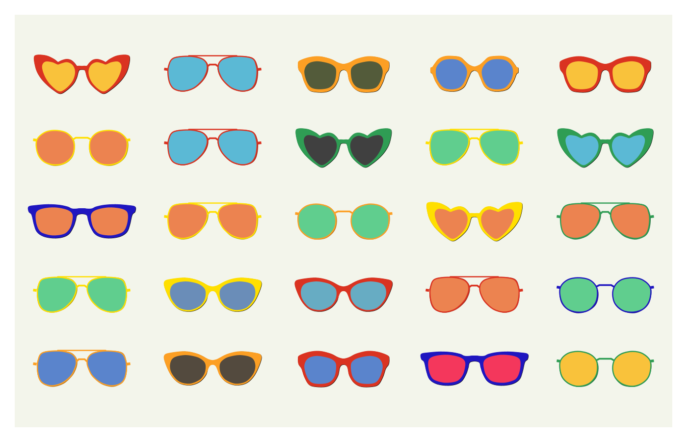 Five Styles of Sunglasses